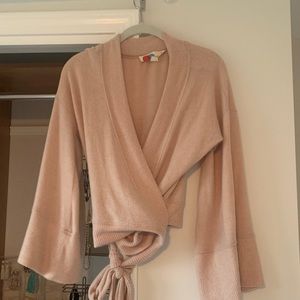 Free People Beach flare sleeve wrap top